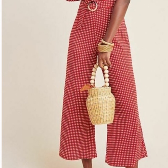 Anthropologie Red Polka Dot Jumpsuit - Picture 4 of 4